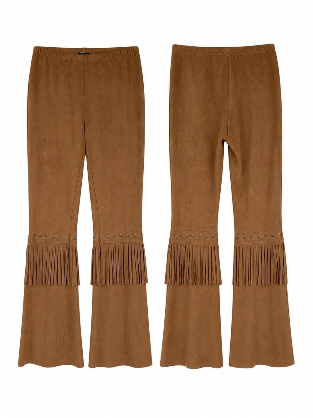 Vocal Faux Suede Fringe Pants Western Boho Small